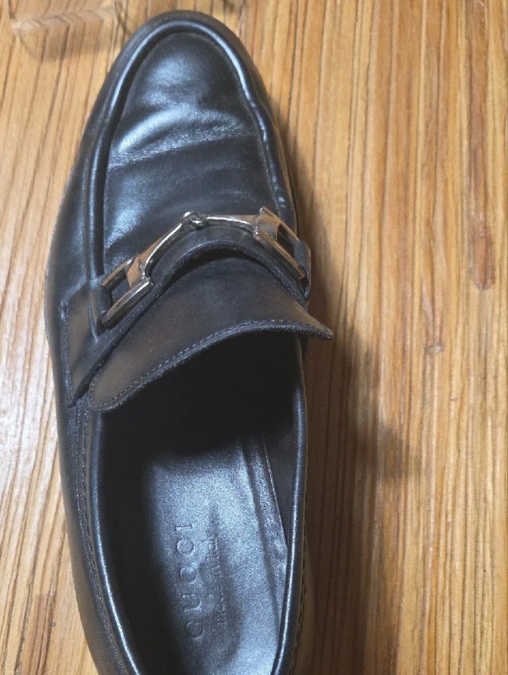 GUCCI Made In ITALY Black Leather Bit Loafers